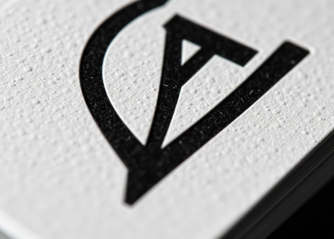 Close-up of the campaign mark on textured stock